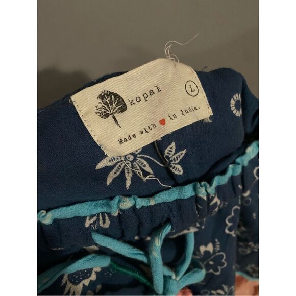 Anthropologie Kopal Women Blue Pink Mohini Skirt Boho Combo Set Size Large - Picture 10 of 11